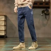 Spring 2023 new stretch loose straight-leg jeans for men, summer thin, casual and versatile Harlen pants details Picture